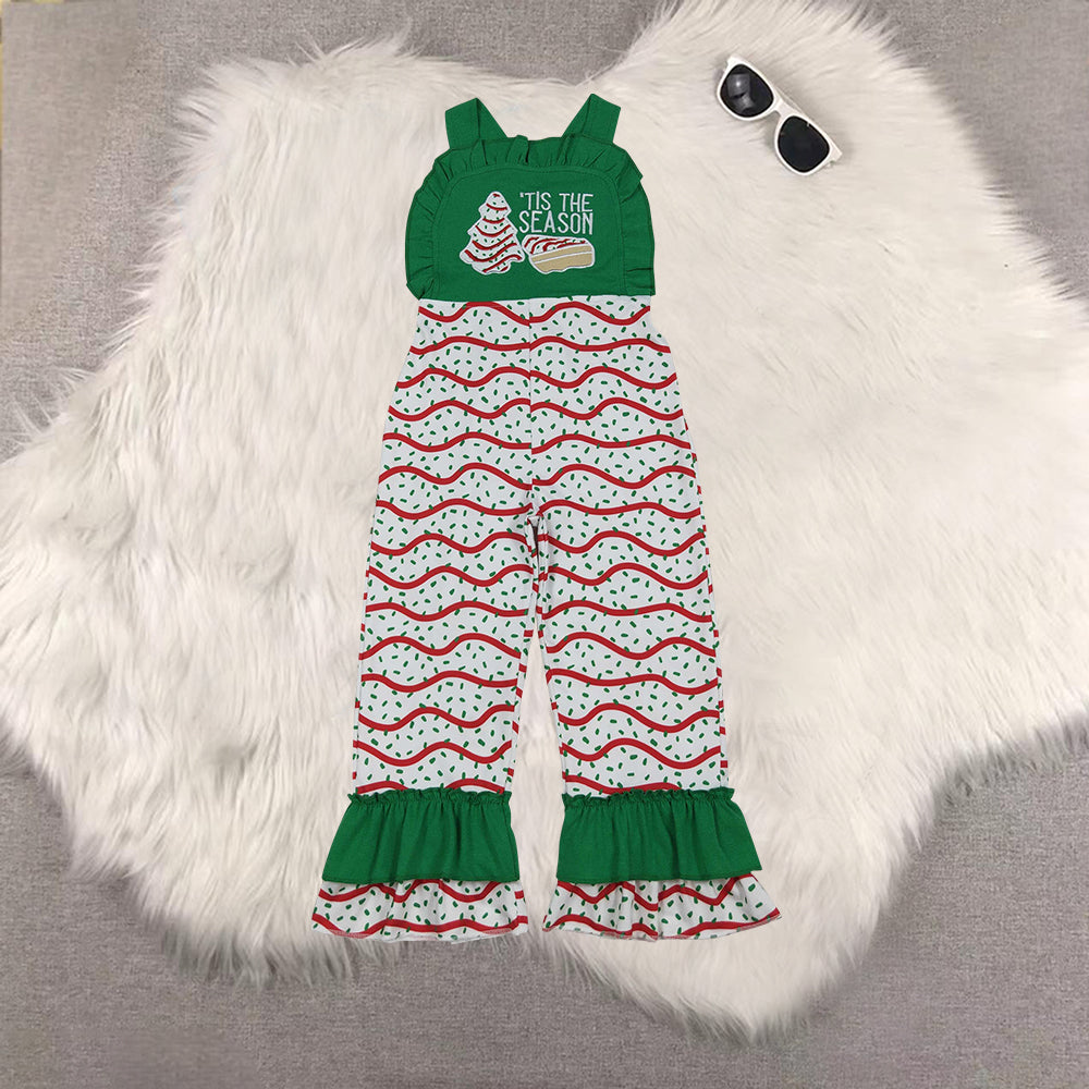 RTS NO MOQ Sibling Baby girls clothes embroidery Christmas long-sleeved trousers suits and jumpsuit