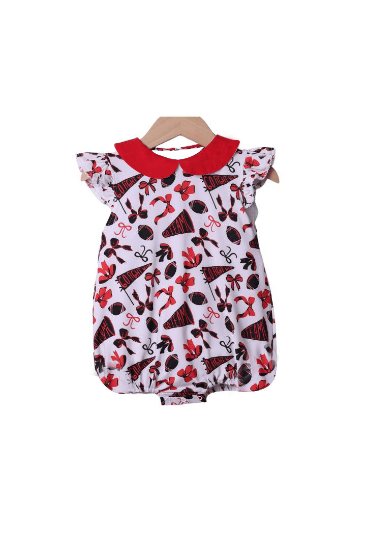 (Pre Order) No moq SR3193 pre-order baby girl clothes team bow flying sleeve romper-2025.7.26