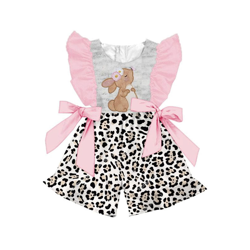 (Pre Order) No moq SR3217 PRE-ORDER baby girl clothes easter flying sleeve jumpsuit-2025.9.13