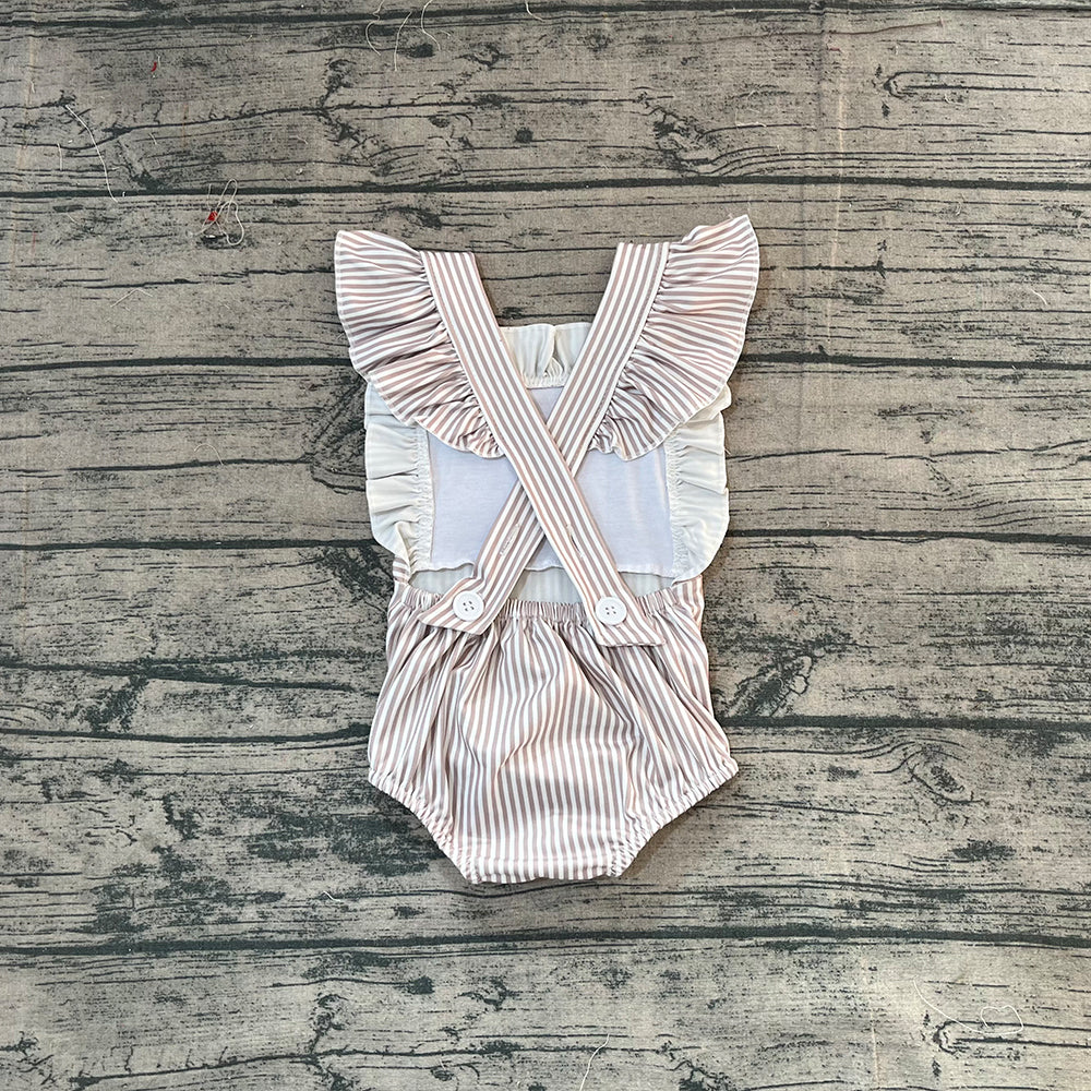 (Pre Order) No moq SR3396 pre-order baby girl clothes embroidery flying sleeve romper-2025.11.14