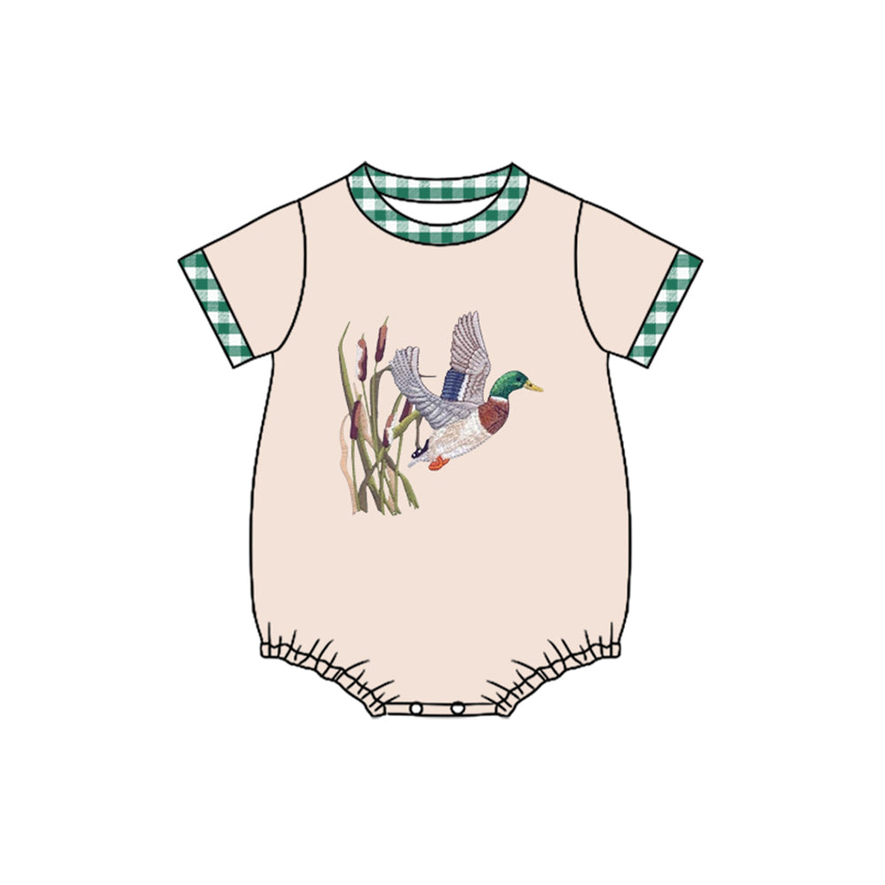 (Pre Order) No moq SR3471 pre-order baby boy clothes duck short sleeve romper-2025.10.31