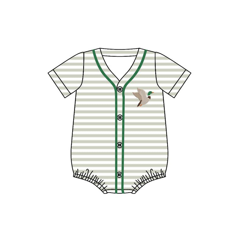 (Pre Order) No moq SR3527 pre-order baby boy clothes duck short Sleeve romper-2025.11.10