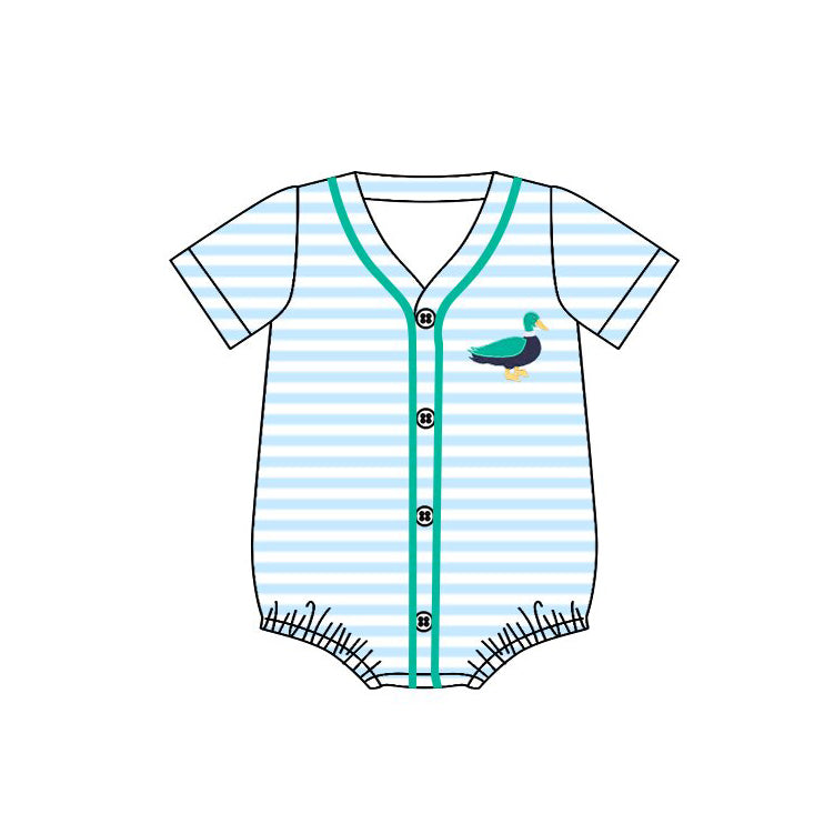 (Pre Order) No moq SR3528 pre-order baby boy clothes duck short Sleeve romper-2025.11.10