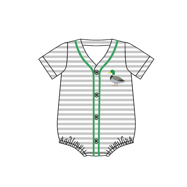 (Pre Order) No moq SR3529 pre-order baby boy clothes duck short Sleeve romper-2025.11.10