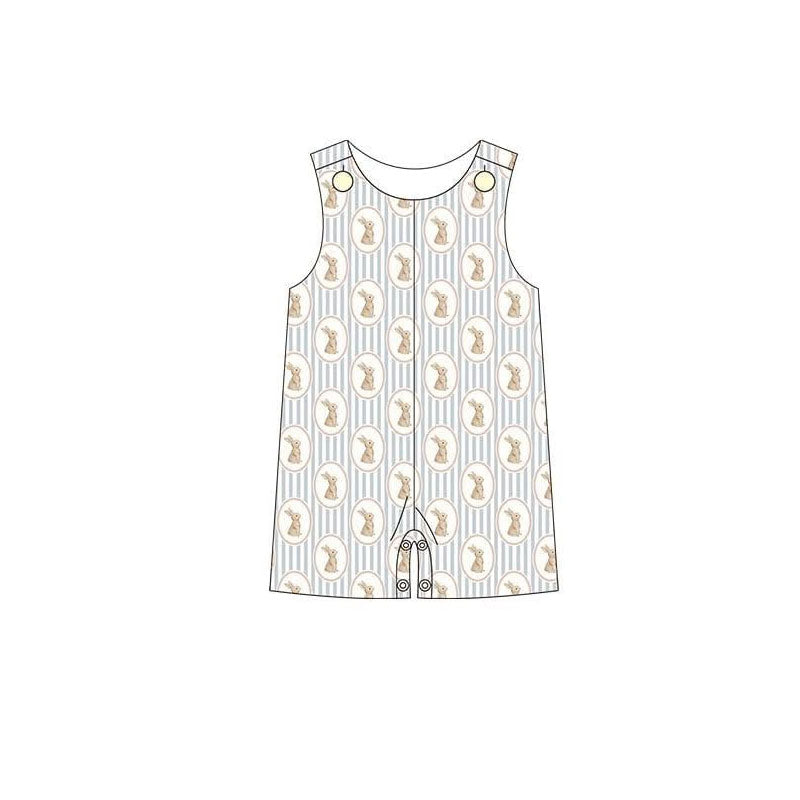 (Pre Order) No moq SR3608 pre-order baby boy clothes easter bunny vest romper-2025.11.19
