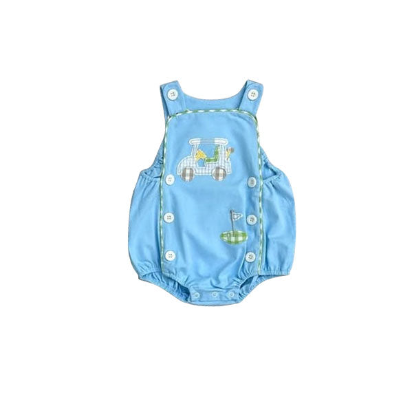 (Pre Order) No moq SR3641 pre-order baby boy clothes blue vest romper-2025.11.22