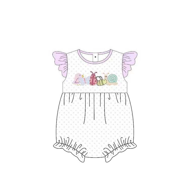 (Pre Order) No moq SR3667 pre-order baby girl clothes flying sleeve romper-2025.11.24