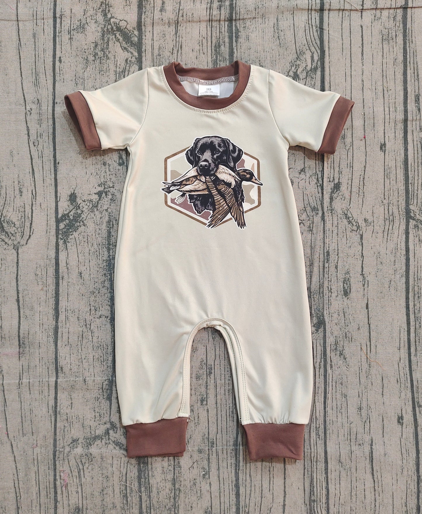 (Pre Order) No moq SR3680 pre-order baby boy clothes duck puppy short sleeve romper-2025.12.7