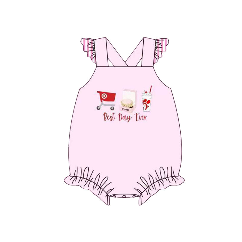 (Pre Order) No moq pre-order baby girl clothes flying sleeve romper-25.12.8