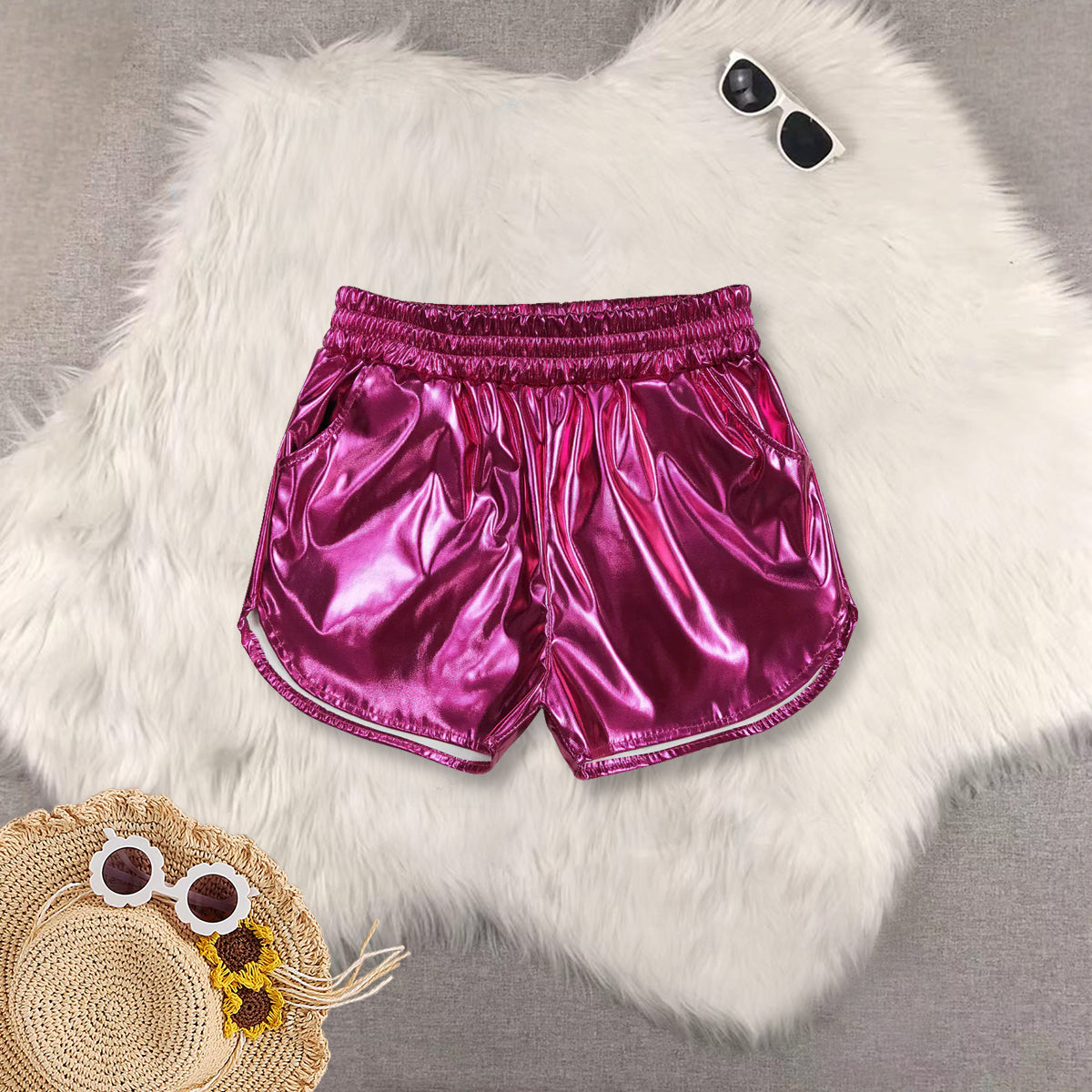 RTS NO MOQ Sibling baby girls clothes yoga Pure purple sleeveless short sets and yoga Top and shorts