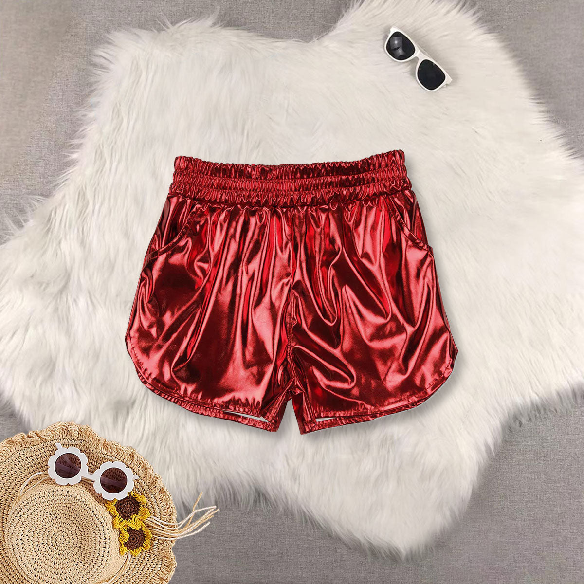 RTS NO MOQ Sibling baby girl clothes Cheer fireworks star short-sleeved top and shorts