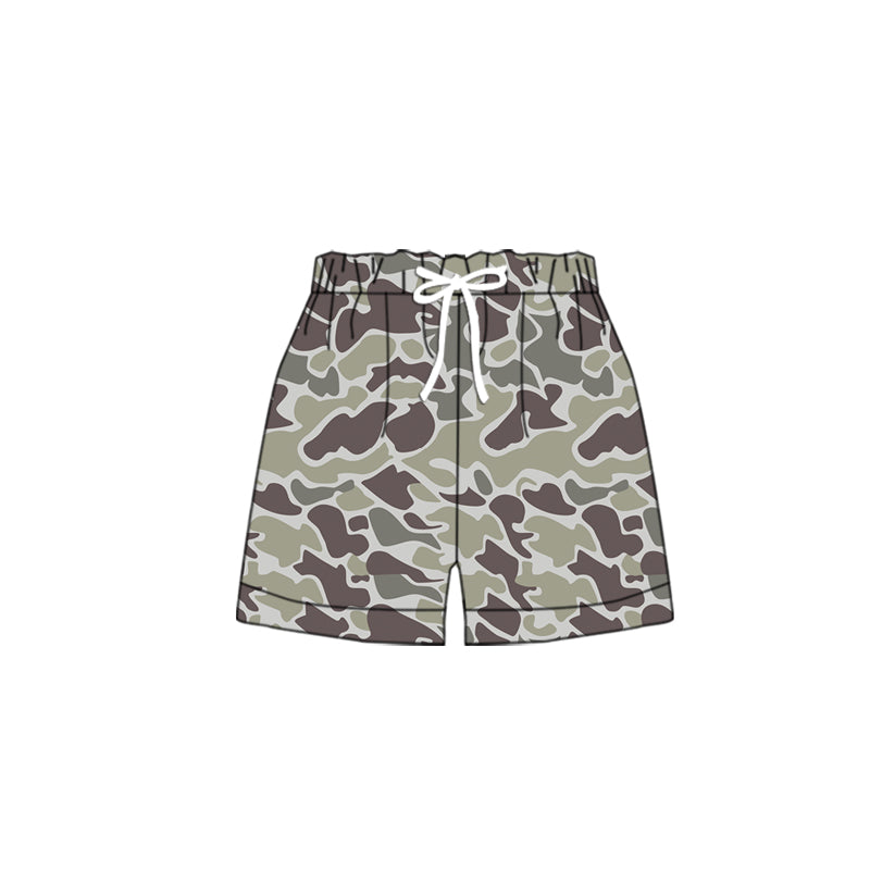 (Pre Order) No moq SS0454 pre-order baby girl clothes camouflage summer shorts-2025.10.18
