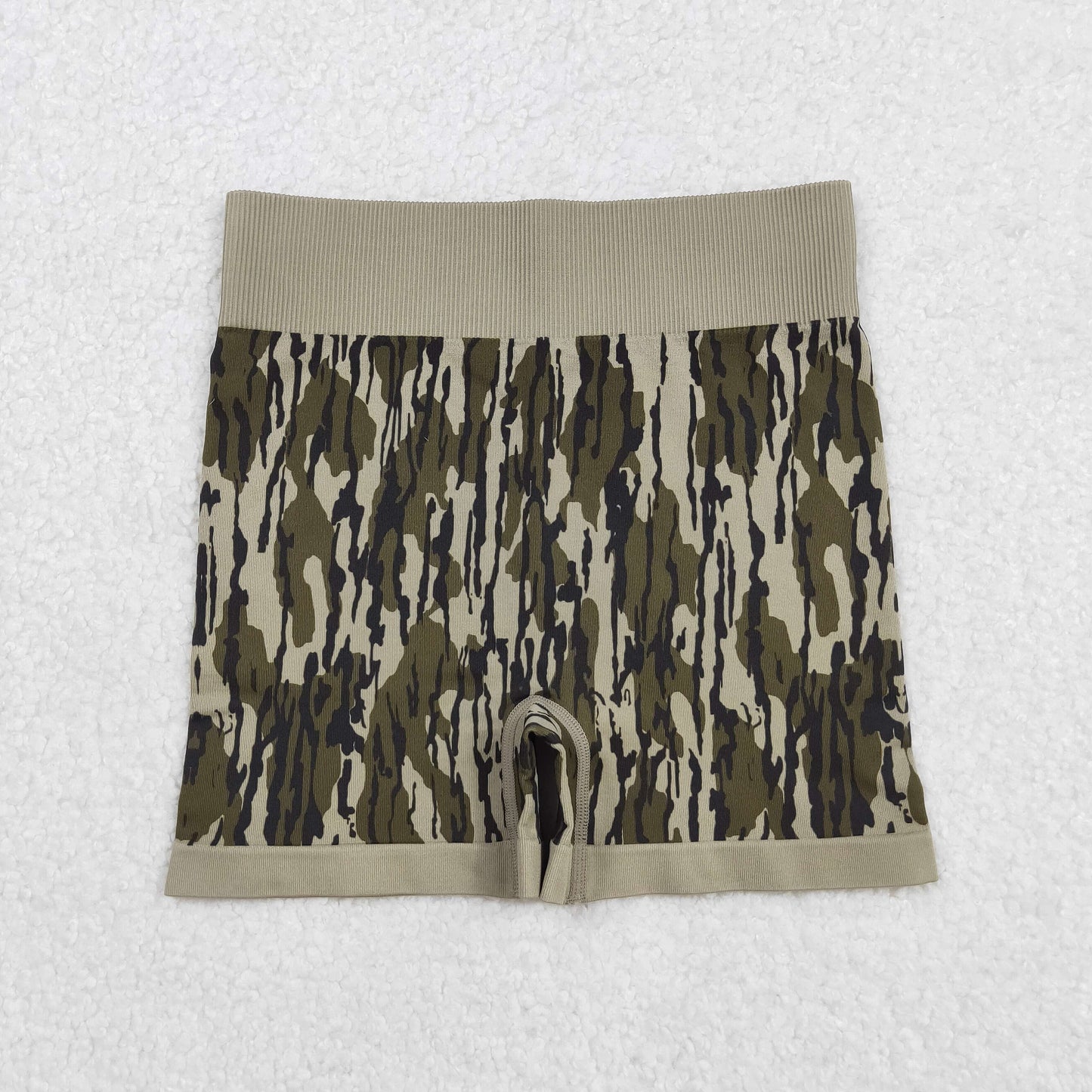 RTS NO MOQ(In Stock) SS0642 Adult Women's Army Green Camouflage Shorts