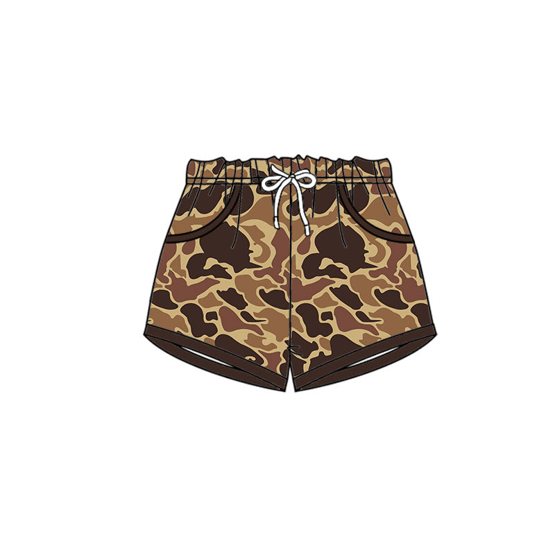 (Pre Order) No moq SS0676 pre-order baby girl clothes camouflage summer shorts-2025.9.30