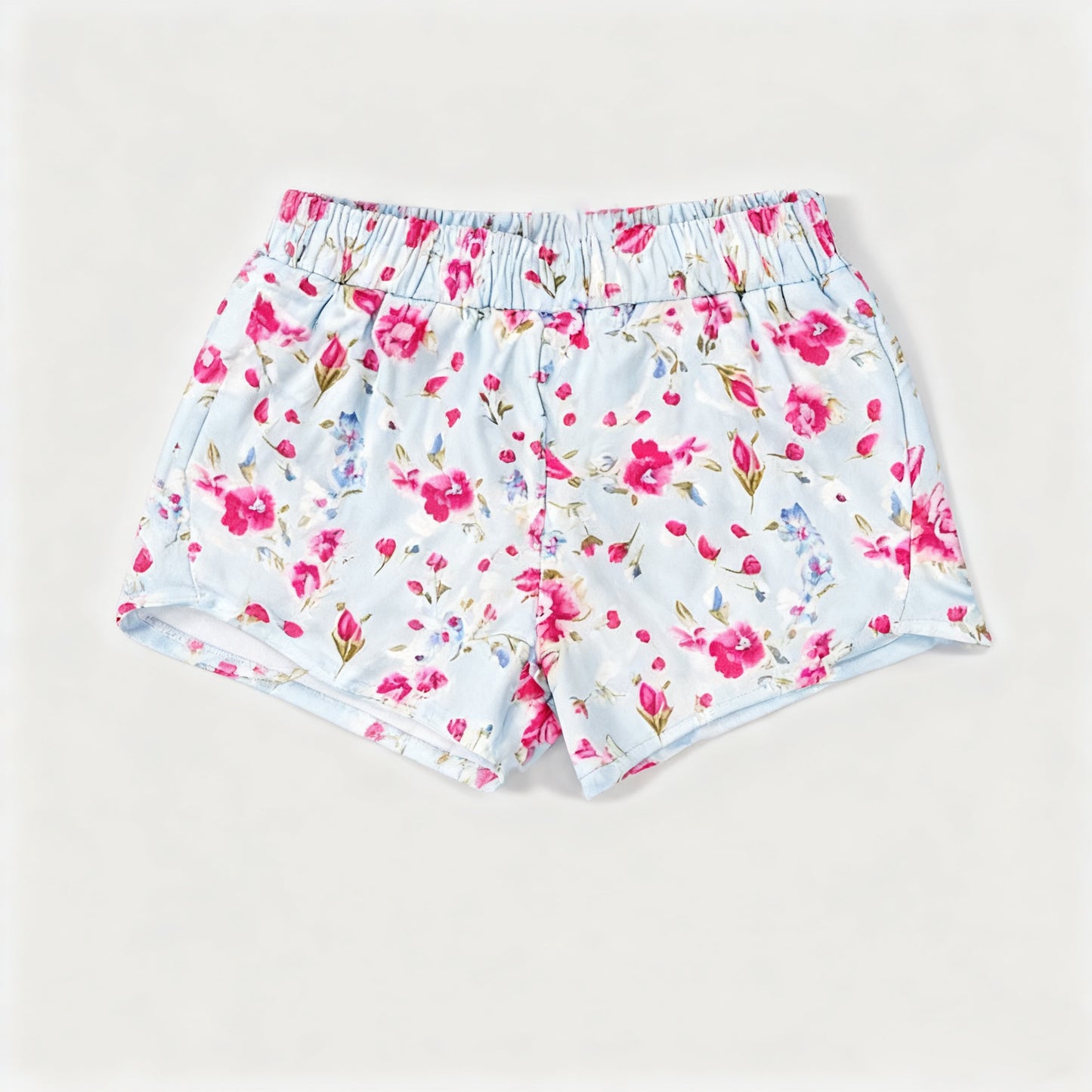 (Pre Order) No moq SS0752 pre-order baby girl clothes summer yoga floral shorts-2025.11.15