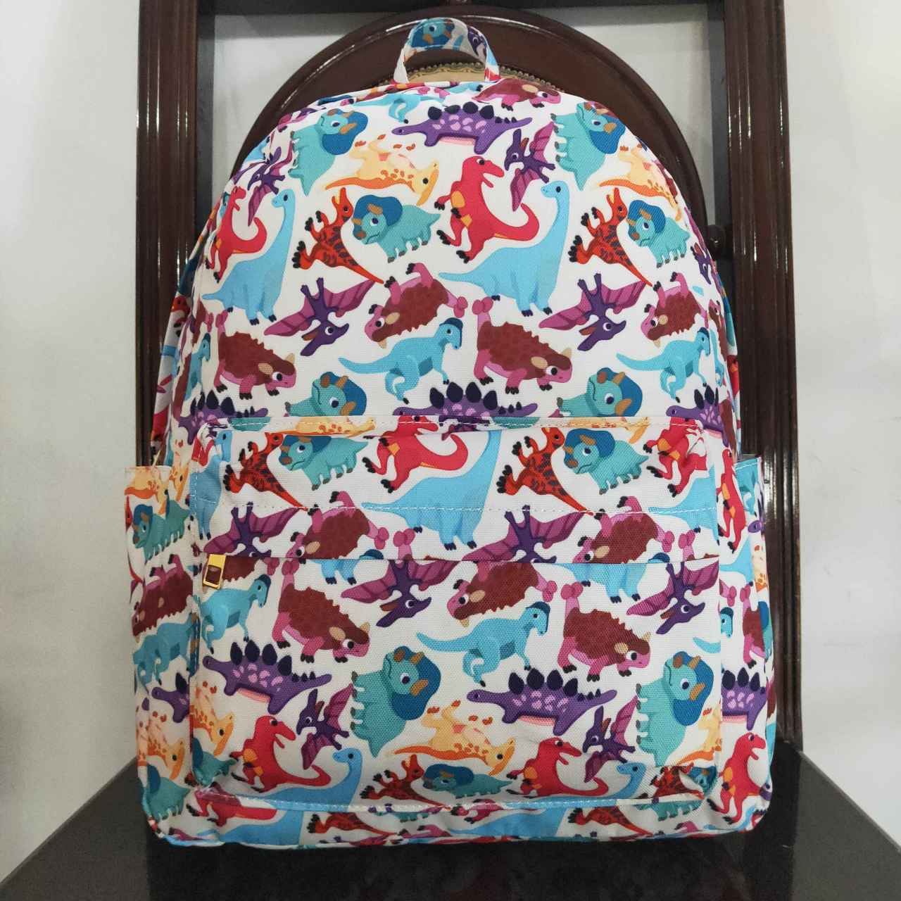 BA0153 Dinosaur Beige Backpack