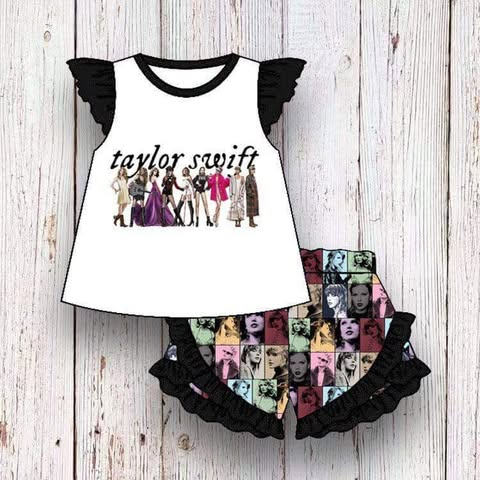 Deadline: May 10 Custom no moq baby girls pajamas kids summer taylor sets
