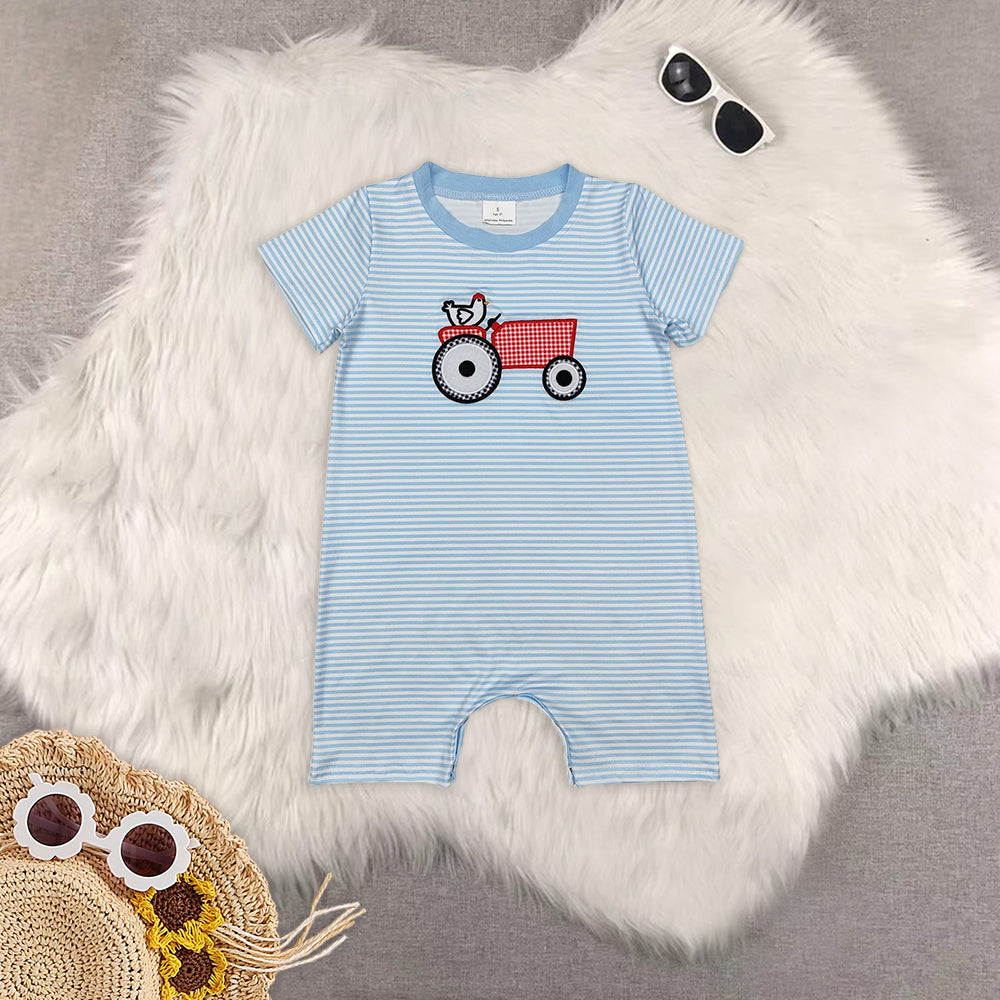 RTS NO MOQ embroidery short-sleeved shorts suit & short-sleeved sets and romper