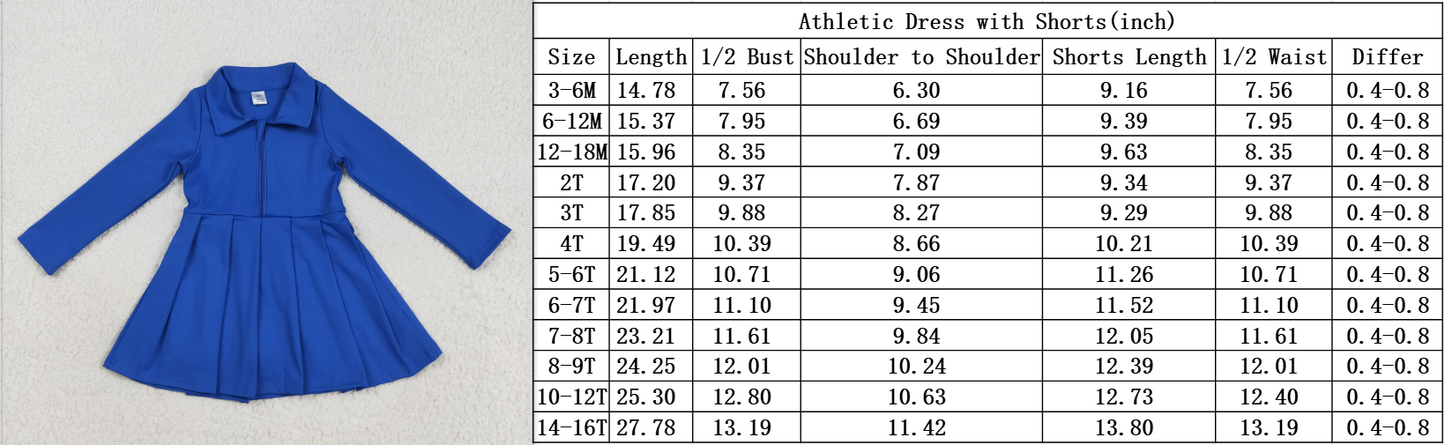 RTS NO MOQ(In Stock) GLD1152 Purple solid long-sleeved zippered yoga dress