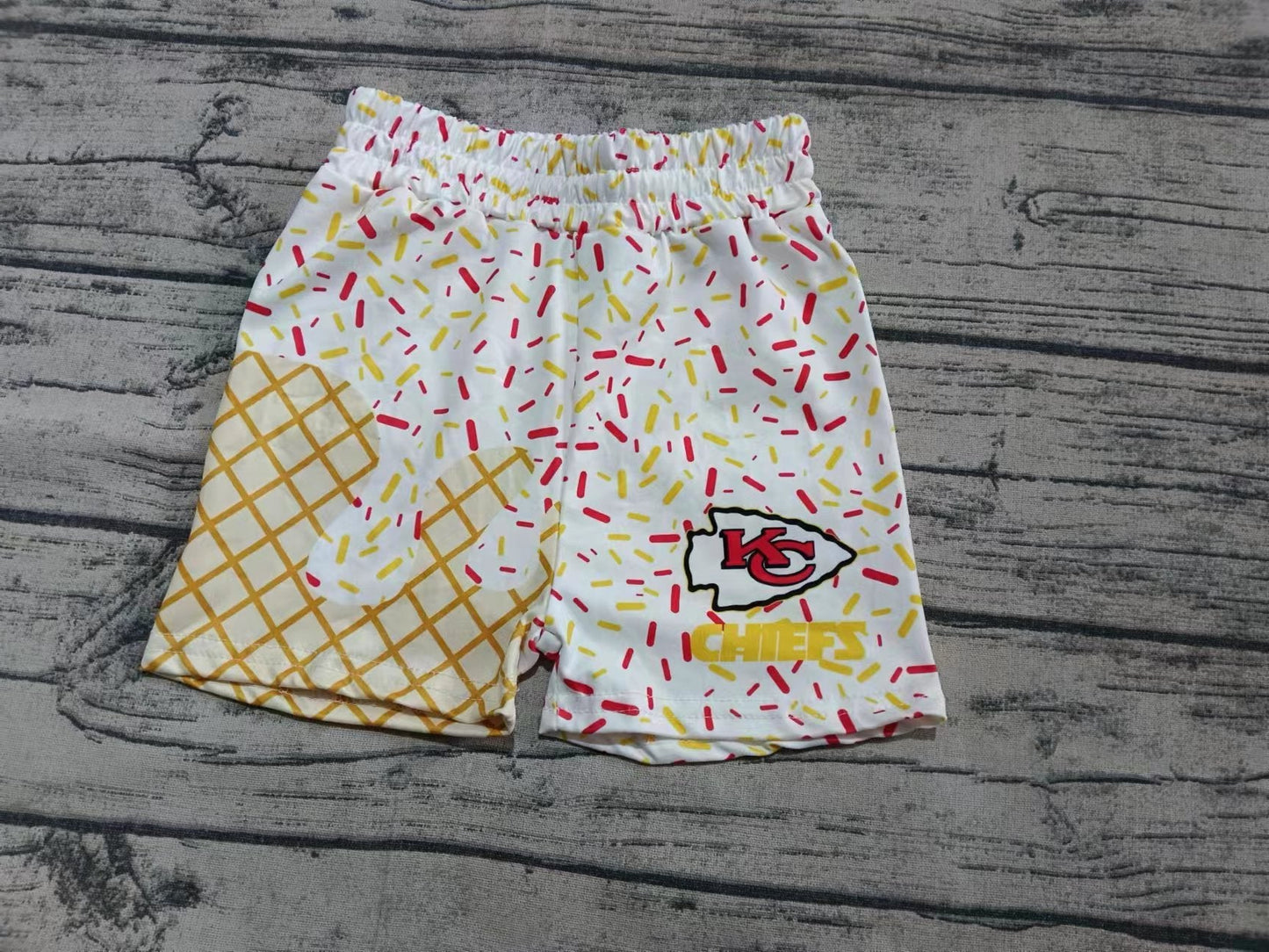 custom moq 3 eta 6-8weeks kids and adult Gold White Beach Summer Shorts