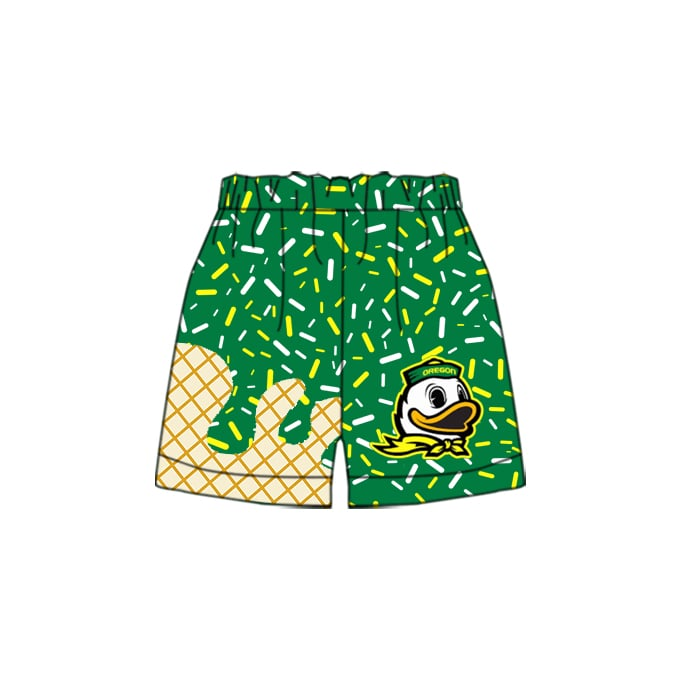 Custom moq 5 mix size Duck Ice Cream Shorts