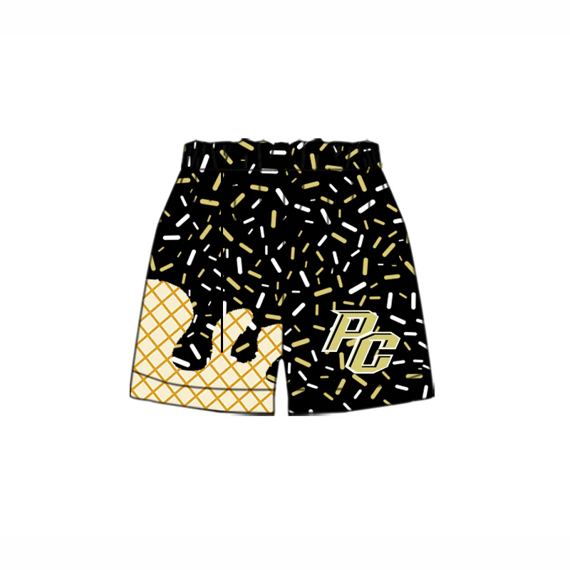 PRE ORDER Deadline September 2 custom no moq Gold White Dot Ice Cream Summer Boys Shorts