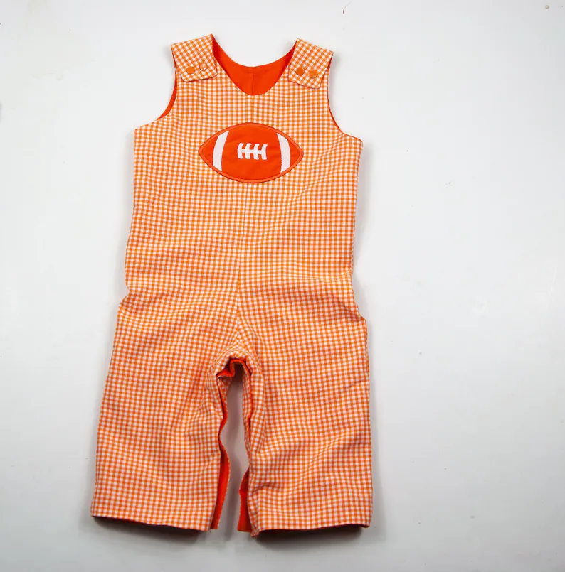 Custom moq 3 eta 6-8weeks baby girls clothes team orange vest romper