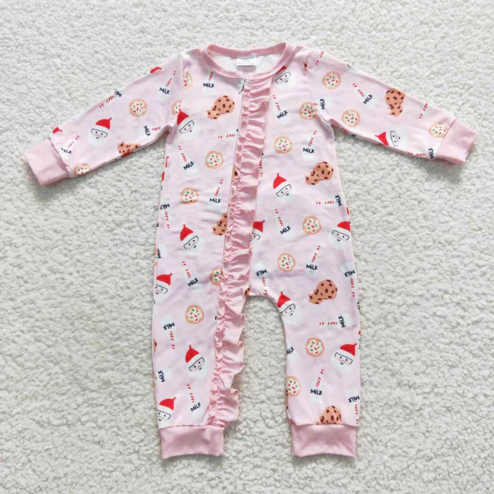 RTS NO MOQ Sibling Baby girls clothes Christmas long-sleeved trousers suit & rompers