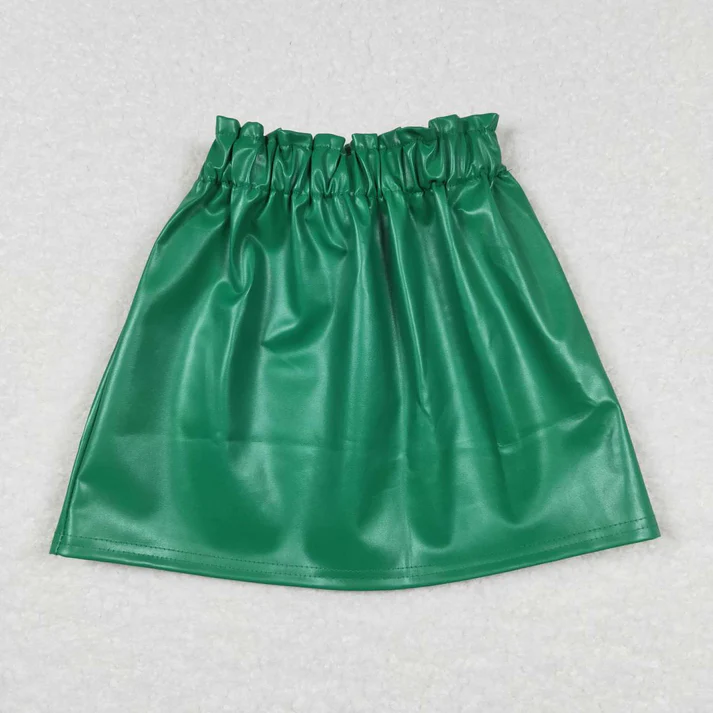 RTS baby girls clothes Leather summer skirts dress