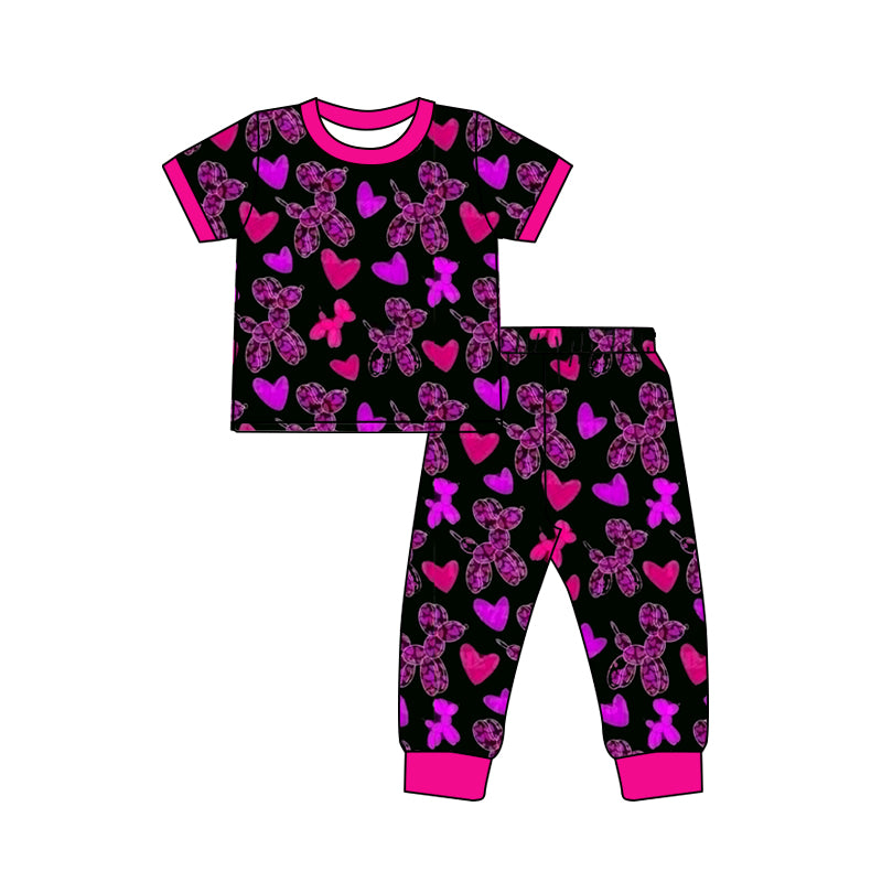 Custom moq 3 eta 7/8week moq 5 eta /4/5week cartoon Short Sleeve Pants Set