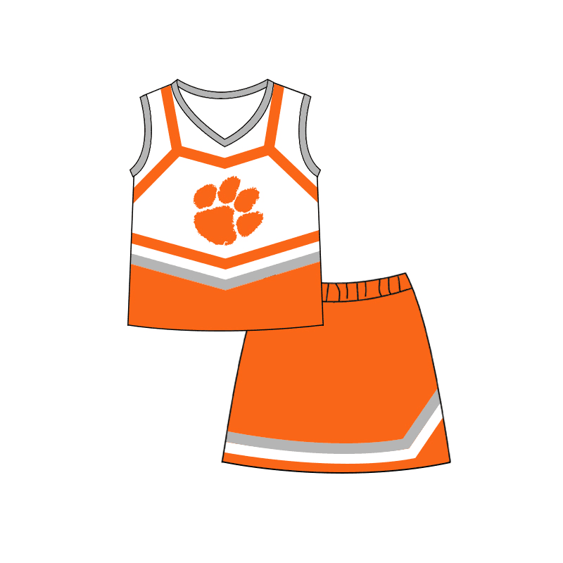 baby girl clothes team orange toddler girl summer outfit