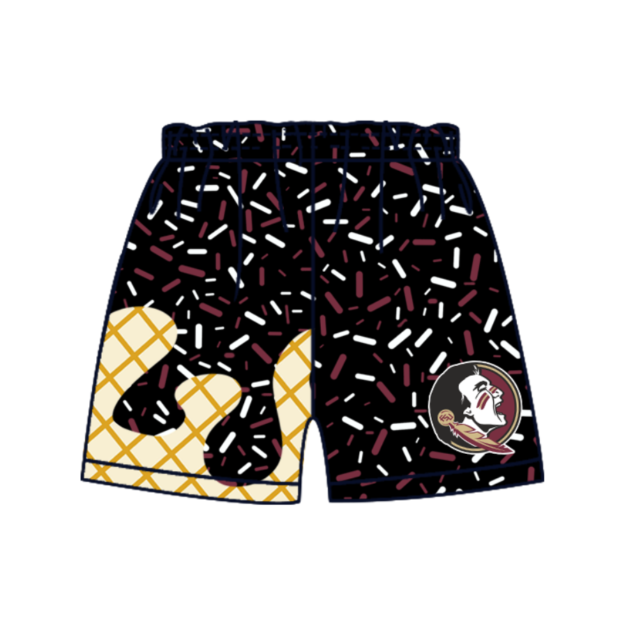 custom moq 3 eta 6-8weeks adult and kids clothes team black Beach Summer Shorts-25.4.29