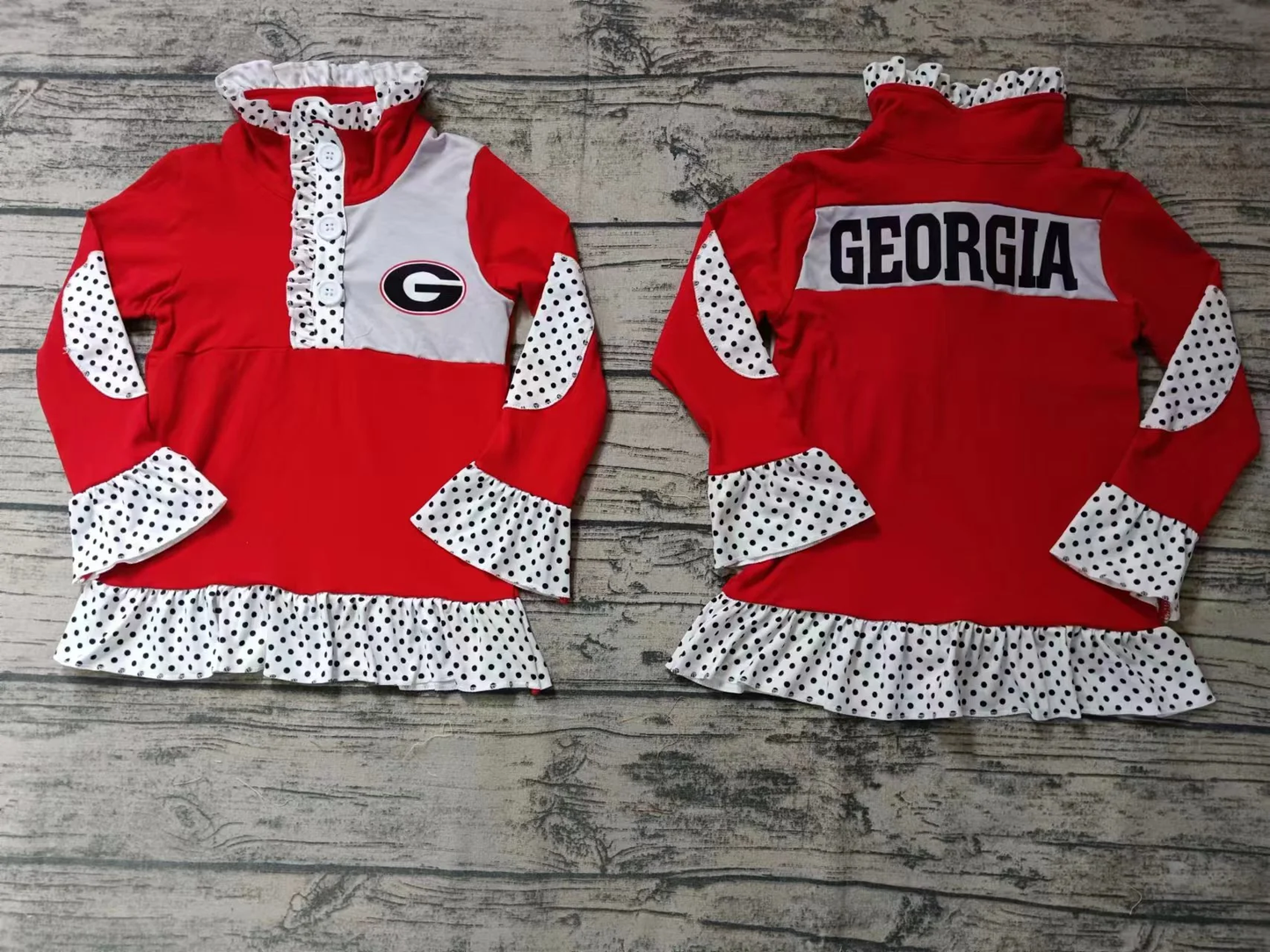 (PRE ORDER )Deadline September 31 custom no moq Red girls Red long-sleeved jacket for girls