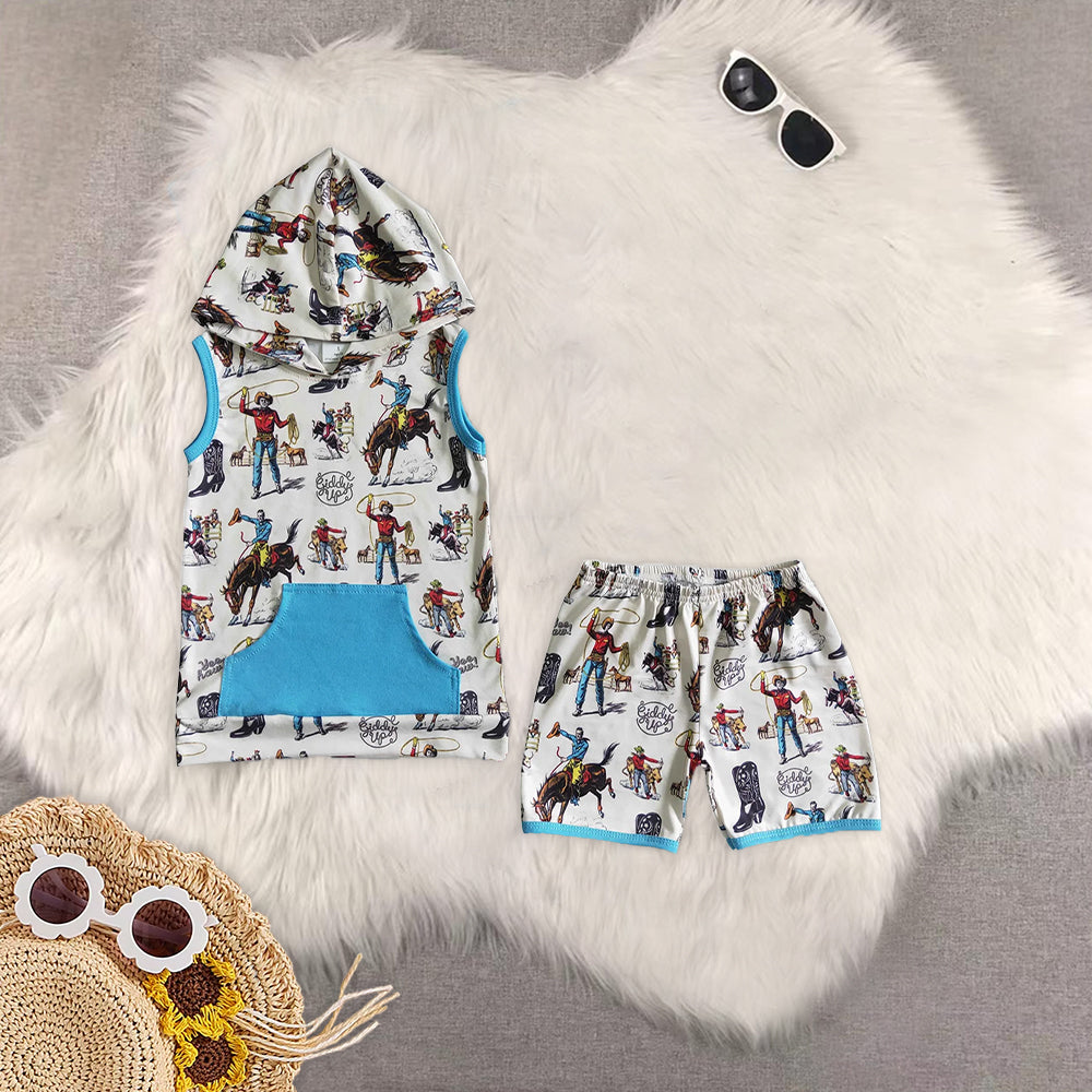 RTS NO MOQ Baby boy clothes Short Sleeve shorts Suit