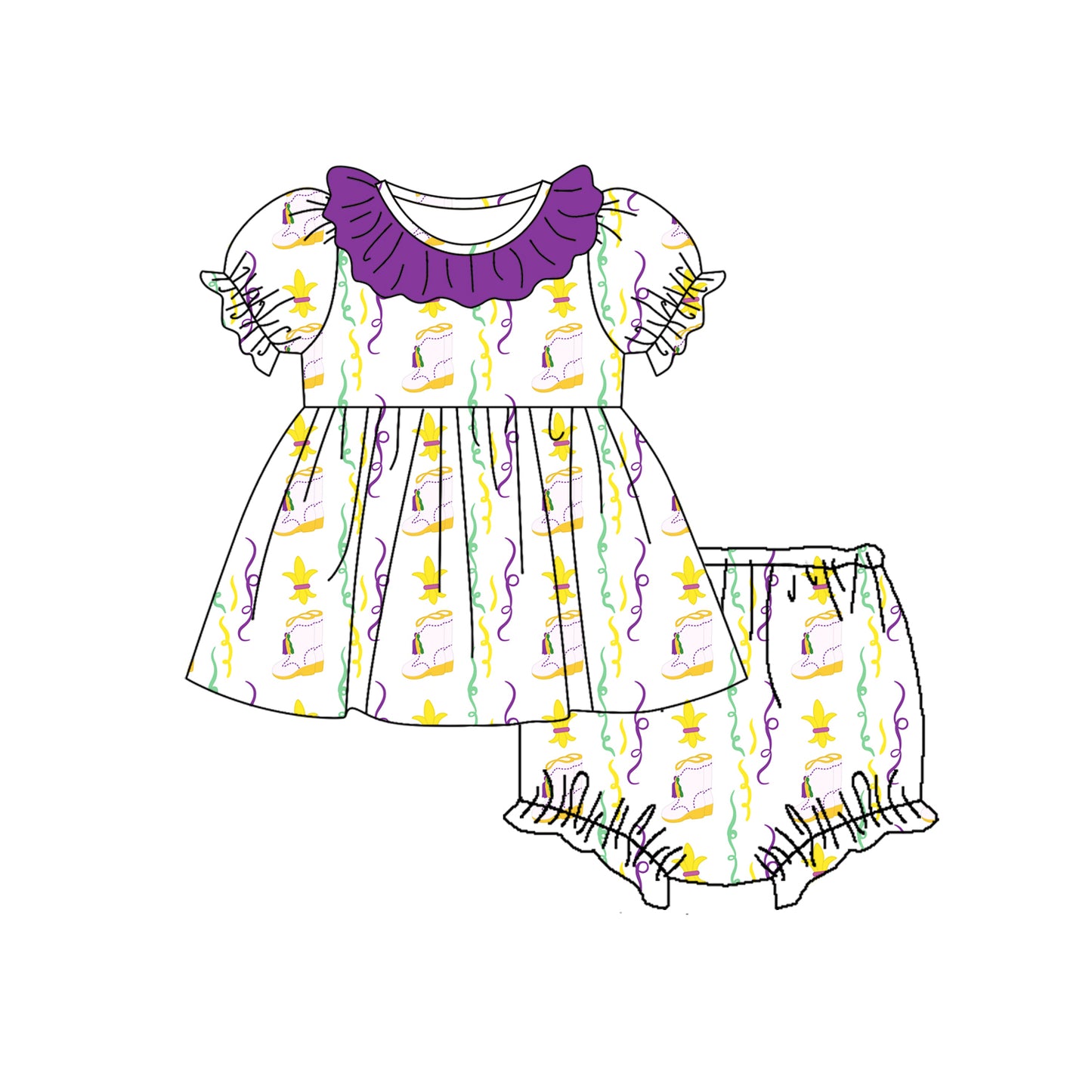 Custom moq 3 eta 7/8week moq 5 eta /4/5week baby girl clothes short Sleeve Top Thong Set