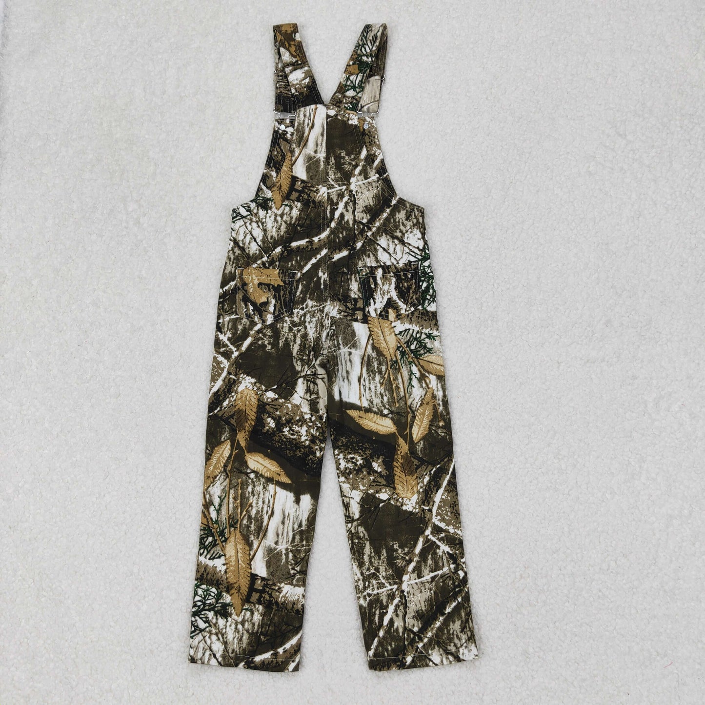 RTS NO MOQ(In Stock) P0533 Leaf and branch camouflage denim suspenders