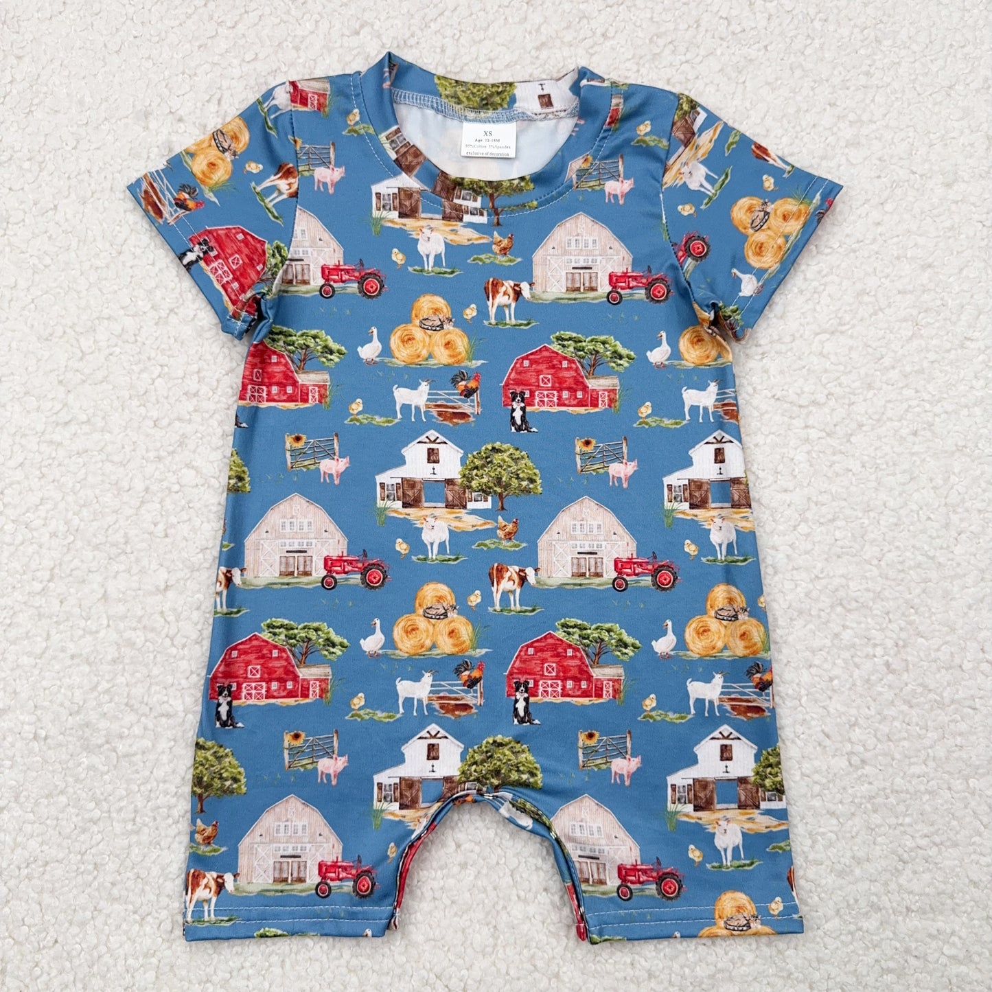 RTS SALES NO MOQ 房子猪鸭牛羊蓝色连体衣House Pig Duck Cow Sheep Blue Jumpsuit