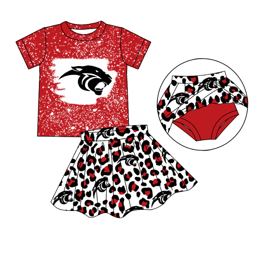 custom moq 3 eta 6-7weeks team summer baby girls clothes short sleeve skirts sets