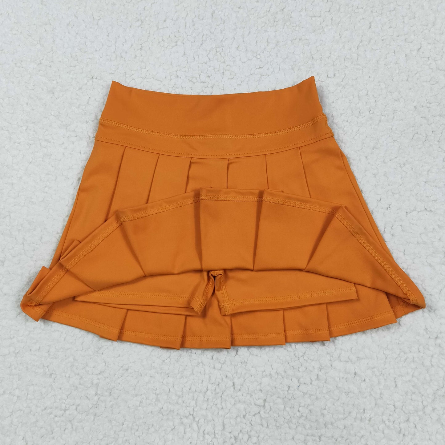 RTS NO MOQ(In Stock) GLK0109 Solid Yellow Orange Yoga Skirt