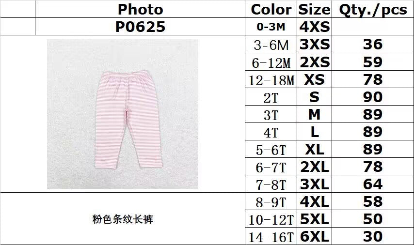 rts no moq P0625 Pink striped trousers