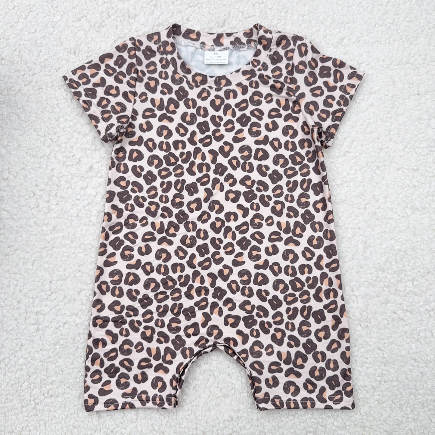RTS SALES NO MOQ豹纹浅粉色连体衣Leopard print light pink bodysuit