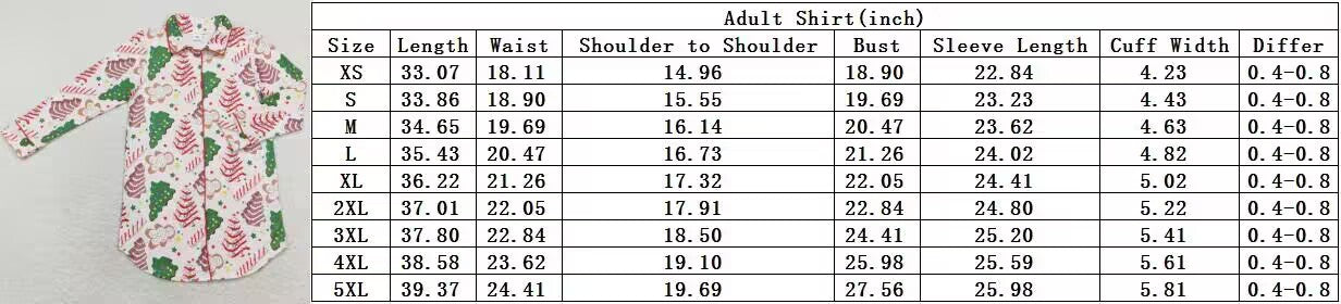 RTS NO MOQ(In Stock) GT0622 Adult Female Christmas Tree Cookie Gingerbread Man Long Sleeve Top