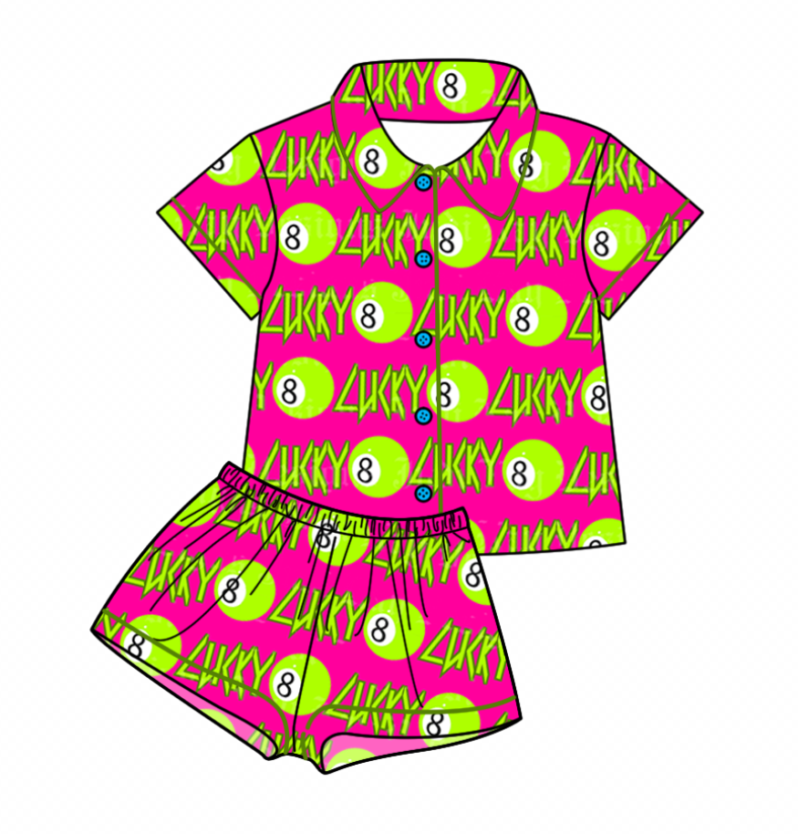 Custom moq 3 eta 7/8week moq 5 eta /4/5week baby girls clothes short sleeve shorts sets