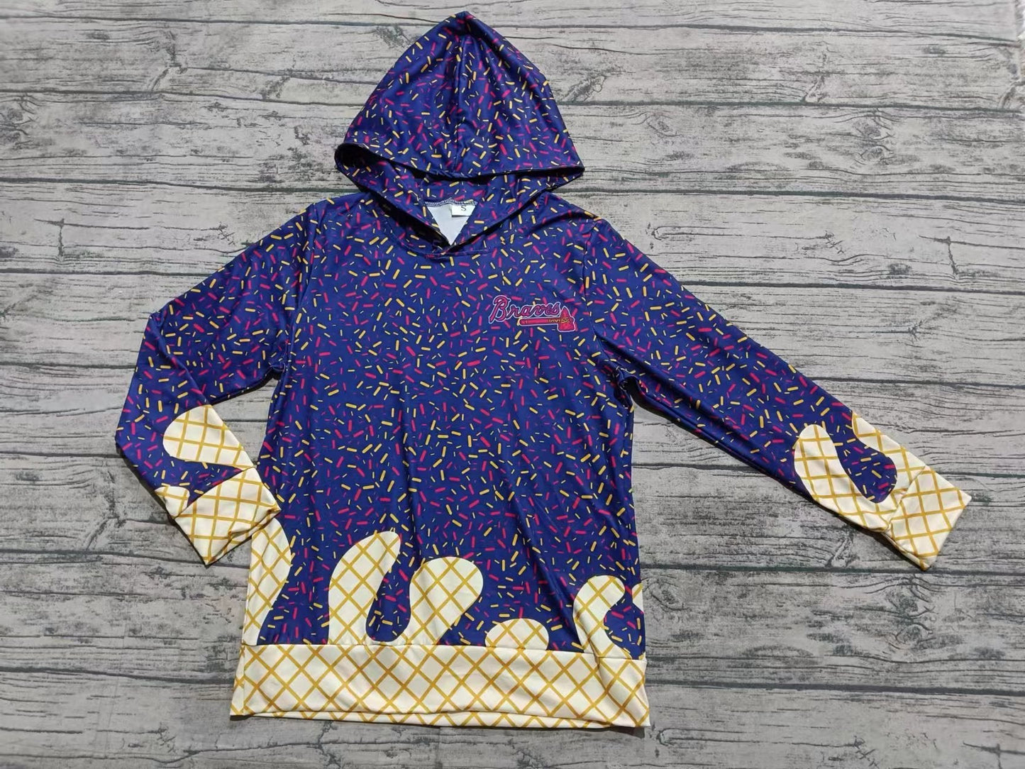 custom moq 3 eta 6-8weeks adult and kids clothes team hooded long sleeve top