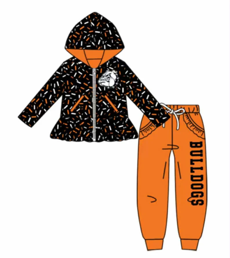 (PRE ORDER )Deadline October 15 custom no moq Black ice cream hat long sleeve trousers suit