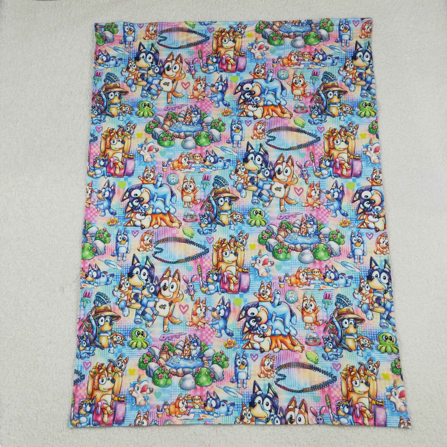 RTS NO MOQ(In Stock) BL0192 cartoon dog heart-shaped baby blanket