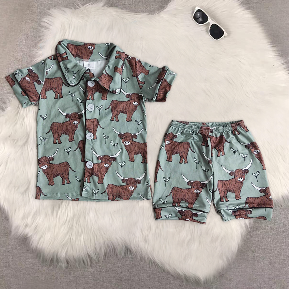 RTS NO MOQ Baby boy clothes Short Sleeve shorts Suit