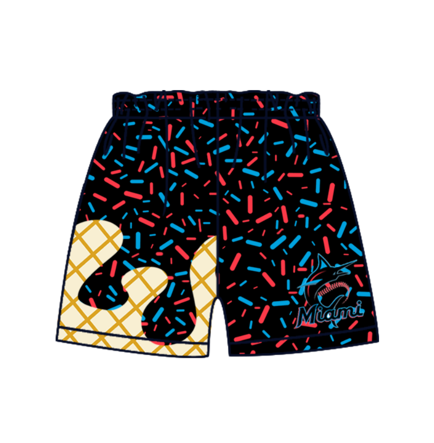 custom moq 3 eta 6-8weeks adult and kids clothes team black Beach Summer Shorts-25.4.29