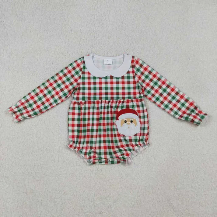 RTS NO MOQ Sibling Baby girls clothes Embroidery Christmas long-sleeved trousers suit & rompers