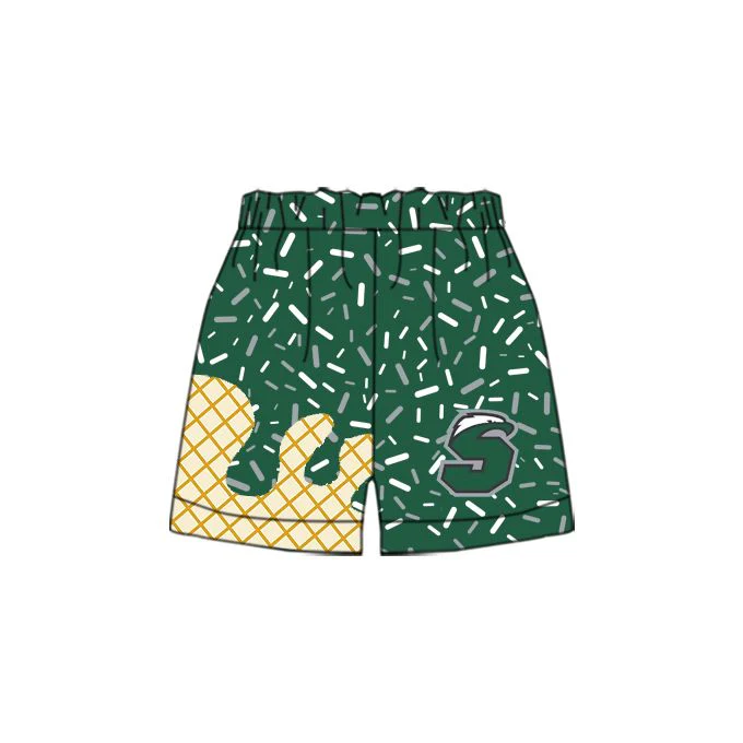 deadline June 4th adult Ice cream summer shorts S green shorts